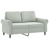 vidaXL Velvet Sofa Set - Light Gray Modern Loveseat Couch with Pillows, Comfortable Seating Experience, Sturdy Frame for Living Room, Lounge - 2 of 4
