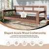 Gulches Patio Swings: Twin Size Porch Swing Daybed with 118-Inch Ropes, Black/Brown/White/Natural Finish - 3 of 4