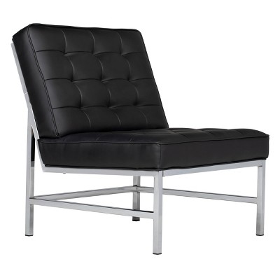 target black leather chair