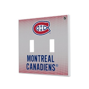 NHL Eastern Conference Teams Linen Hidden-Screw Light Switch Plate for Double Toggle - 1 of 4