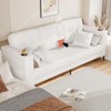 Couches for Living Room, 83'' Minimalist Comfy Teddy Fleece Small Sofa with Convenient Side Pockets - 2 of 4