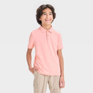 Boys' Textured Golf Polo Shirt - All In Motion™ - 1 of 3