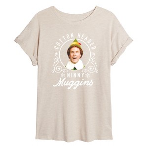 Women's - ELF - Christmas Ninny Muggins Oversized Graphic T-Shirt - 1 of 4