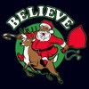 Women's Lost Gods Believe Santa Candy Cane T-Shirt - 2 of 4