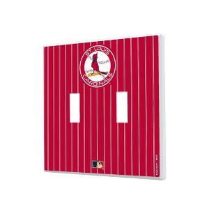 MLB Cooperstown Central Teams Pinstripe Hidden-Screw Light Switch Plate for Double Toggle - 1 of 4