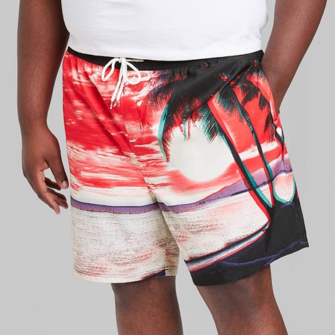 Men's Big & Tall 7 Elastic Waist Island Swim Shorts - Original