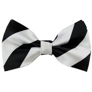 Men's 2.75 W And 4.75 L Inch With Pre-Tied College Stripe Bowtie - 1 of 3