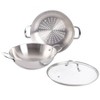 Martha Stewart Castelle 12" Stainless Steel Essential Pan with Steamer: 3.2 Qt, Oven-Safe, Induction Compatible, Silver - 4 of 4
