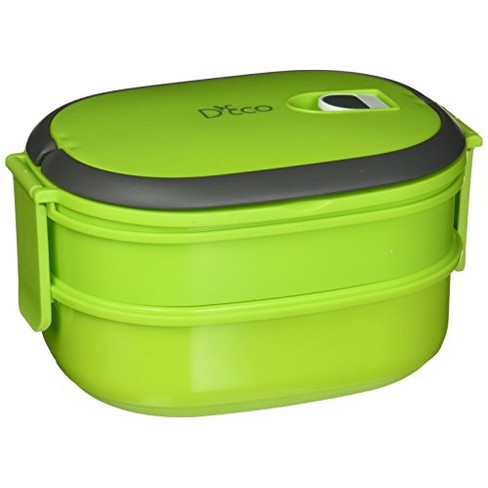 Microwavable Lunch Box- Stacking Two Tier Tiffin With Vacuum Seal Lid ...