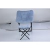 Comfy Chair, Oversized Faux Fur Foldable Lounge Chair for Adults, X-Large Saucer Chair with Sturdy Metal Frame - 4 of 4