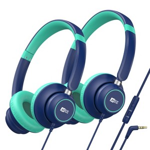 MEE audio KidJamz KJ45 (2 Pack) Safe Listening Headphones for Kids with Inline Microphone - 1 of 4