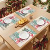 REGALWOVEN Placemats Set of 6 Linen Placemats, Washable Kitchen Table Mat, Seasonal Holiday Christmas Place Mats for Party - 3 of 4