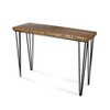 HomeRoots 42" Brown and Black Wood and Metal Distressed Console Table - 4 of 4