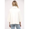 Women's Contrast Satin Cowl Neck Sweater - Fate - 3 of 3