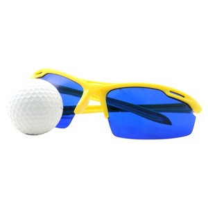 Golf Ball Finder Locating Glasses - Sports Style Blue Lens Sunglasses for Men (Yellow) - 1 of 3