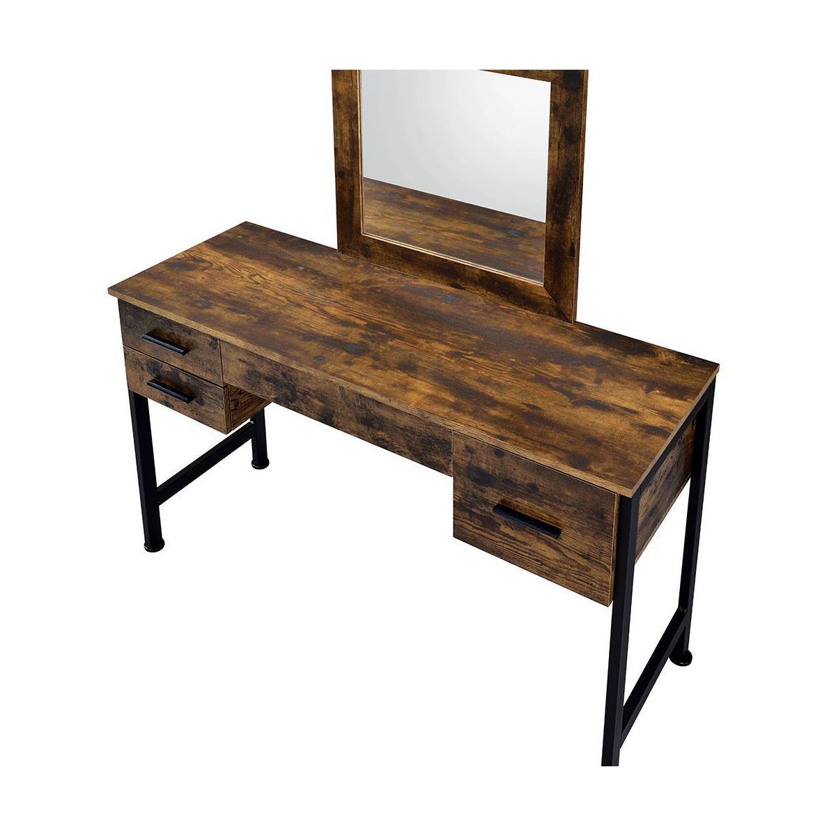 Acme Furniture Juvanth Vanity Table Rustic Oak/Black Finish - thumbnail 2