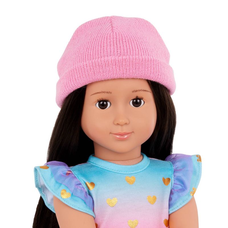 Our Generation Lovely Hearts Pink Hat &#38; Gradient Dress Outfit for 18&#34; Dolls, 4 of 7