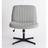DOMETOUR Cross-Legged Chair Armless Swivel Home Office Chair No Wheels - 2 of 4