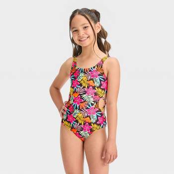 Girls' 'patch It Up' Floral Printed One Piece Swimsuit - Art Class™ Xl Plus  : Target