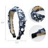 Wrapables Wide Knotted Headbands, Top Knot Headbands for Women and Girls, Checkers Blue - 3 of 4