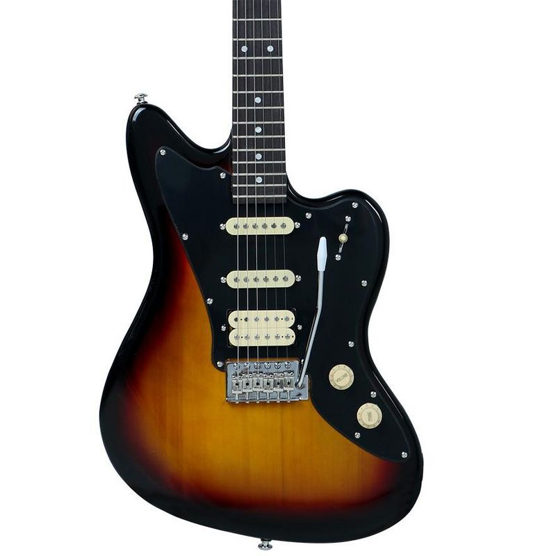 Monoprice Offset OS20 Classic Electric Guitar - Sunburst, With Gig Bag, Two Single Coils and a Humbucker - Indio Guitars, 4 of 7