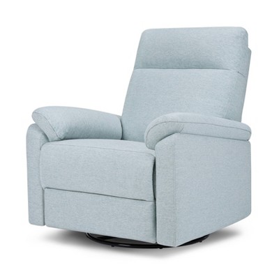 DaVinci Suzy Swivel Recliner - Heathered Blue