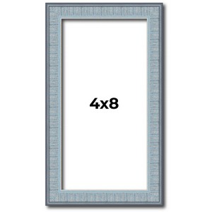 PosterPalooza | Panoramic Textured Blue Picture Frame - UV Acrylic, Foam Board Backing, Hanging Hardware - 1 of 4