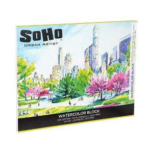 SoHo Urban Artist Watercolor Blocks - 140lb 20 Sheets Cold Press, Professional, Sustainable, Acid-Free - 1 of 4