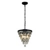 ALOADECOR 12 "  Teardrop Glass Chandelier 3-Lights Pendant Lamp - 3 of 4