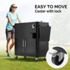 Karl Home80 Qt Patio Cooler Cart With Cabinet And Foldable Side Table - 3 of 4