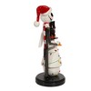 Kurt Adler 11-Inch Disney Nightmare Before Christmas Jack Skellington with Snowman Nutcracker - image 3 of 4