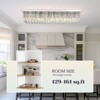 Siljoy Modern Crystal Chandelier, Rectangle Chandelier Rectangular Flush Mount Pendant Ceiling Light Fixture for Indoor - 3 of 4