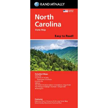 Rand McNally Easy to Read Folded Map: North Carolina State Map - (Sheet Map, Folded)