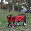 RISOKEYS Collapsible Outdoor Utility Wagon Cart,with Adjustable Handle,Foldable Design & 600D polyester Fabric for Beach, Garden,Shopping - 2 of 4