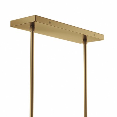 Skylark Satin Brass 6-Light Chandelier with Clear Glass Shades