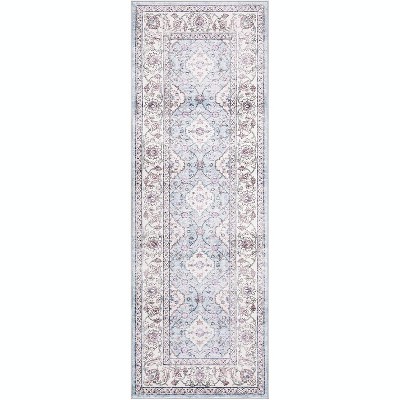 Area Rugs, Non-Slip, Machine Washable Oriental Rugs, Low Pile, Soft Ultra-Thin Carpet for Living Room, Bedroom, Dining Room, Home Office