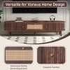 TV Stand for 75” TV,67” Modern Media Console with Rattan Drawer and Sliding Doors,Entertainment Center for Living Room-Baofuwish - 3 of 4