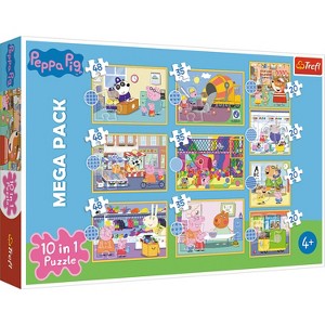 Trefl 10 in 1 (20, 35 & 48 Piece) Puzzle - Meet Peppa Pig - 1 of 4
