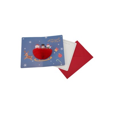 Unique Bargains Christmas Greeting Card Paper 6.3"x4.1" 1 Set