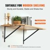 VEVOR Shelf Bracket, 12 x 8 in 10 Pcs,Heavy Duty Floating Shelf Brackets, Brackets for Shelves,3mm Thick Matte Black Triangle Shelf Bracket,Black - 4 of 4