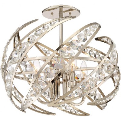 Quoizel Lighting Crescent 4 - Light Semi-Flush Mount in  Polished Nickel