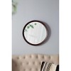 CAVINAS Round Wall Mirrors with Solid Mango Wood Frame,Transitional Wall-Mounted Mirror,Decorative Mirror for Bathroom,Living Room - 4 of 4
