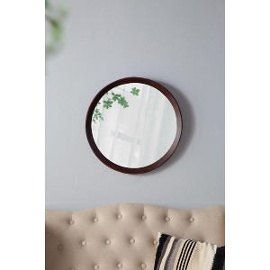 NicBex 20" Round Mango Wood Wall Mirror,Minimalist Decorative Accent for Home Decor,Decorative Mirror for Living Room,Bathroom,Bedroom - 1 of 4