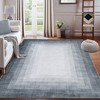 Area Rug Modern Ombre Bordered Machine Washable Rug for Living Room Bedroom Border Gradient Stain Resistant Accent Rug - 2 of 4