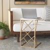 Keston Marble C-Table - White Marble/Gold - Safavieh - 4 of 4