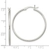 Black Bow Jewelry 1.5mm, Sterling Silver Classic Textured Round Hoop Earrings, 35mm - 4 of 4