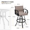 Crestlive Products Patio Sunbrella Swivel Bar Stools Set of 2 Outdoor Bar Height Barstools Aluminum Bar Chairs with High Back Armrest and Footrest - 2 of 4