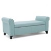 Storage Ottoman,Fabric Upholstered Storage Bench,Accent Stools With Curved Arms,Modern Multifunctional Shoe Bench-Cuddlewood - 4 of 4