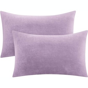 LISM 20x26 Inches Flannel Pillowcases with Zipper,Cozy Fuzzy Velvet Standard Pillow Shams Set of 2 - 1 of 4