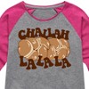 Girls' - Instant Message - Hanukkah Shirt Tail Raglan Graphic T-shirt - 2 of 4